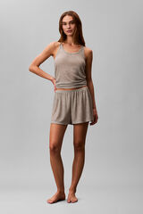 Calvin Klein Conjunto de pijama corto tirantes gris