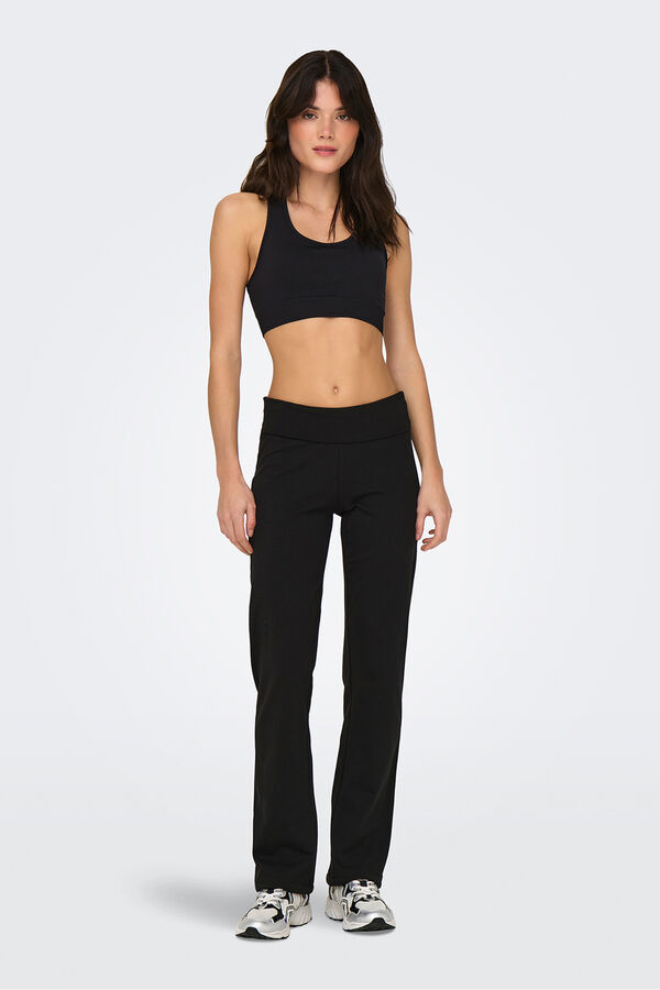 Only Play Pantal&oacute;n deportivo el&aacute;stico negro