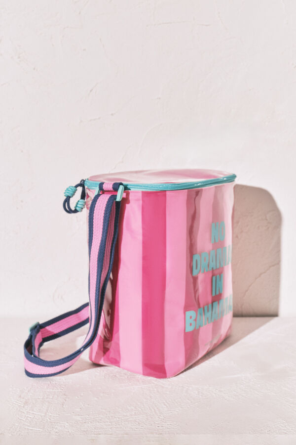 Women'secret Pink striped cooler bag pink