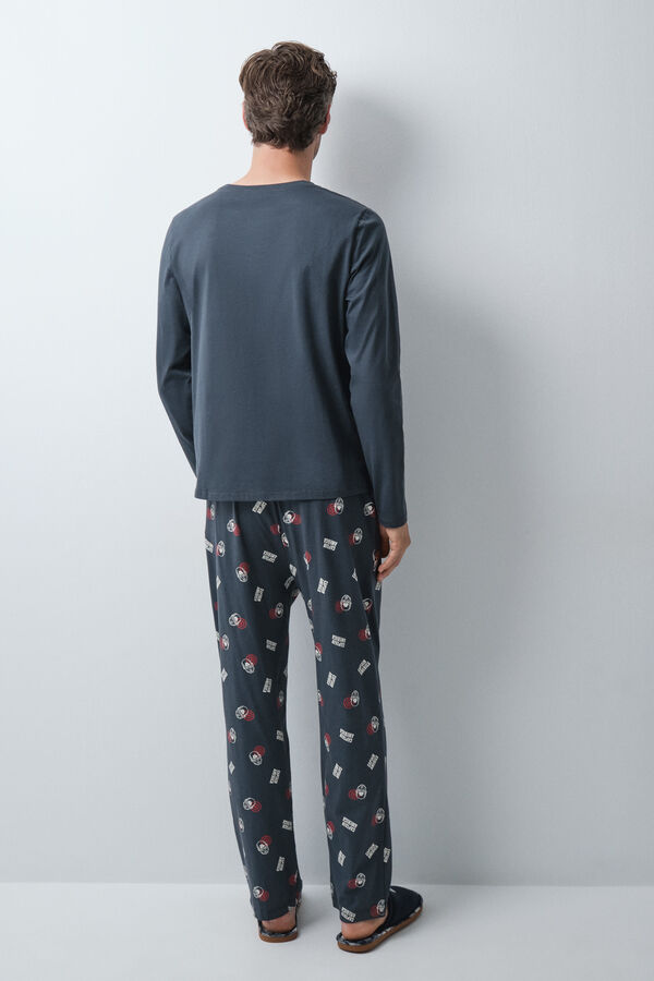 Women'secret Blue cotton long pyjamas Captain America grey