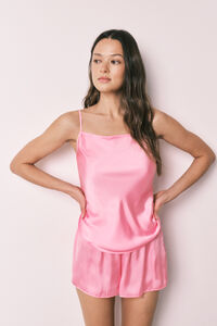 Women'secret Pink satin short pyjamas