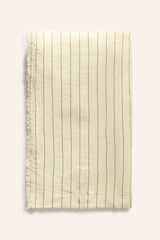 Calma House Tagesdecke aus Musselin mit d&uuml;nnen Streifen Gratto mit Print