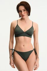 Penti Top bikini bralette espalda cruzada verde