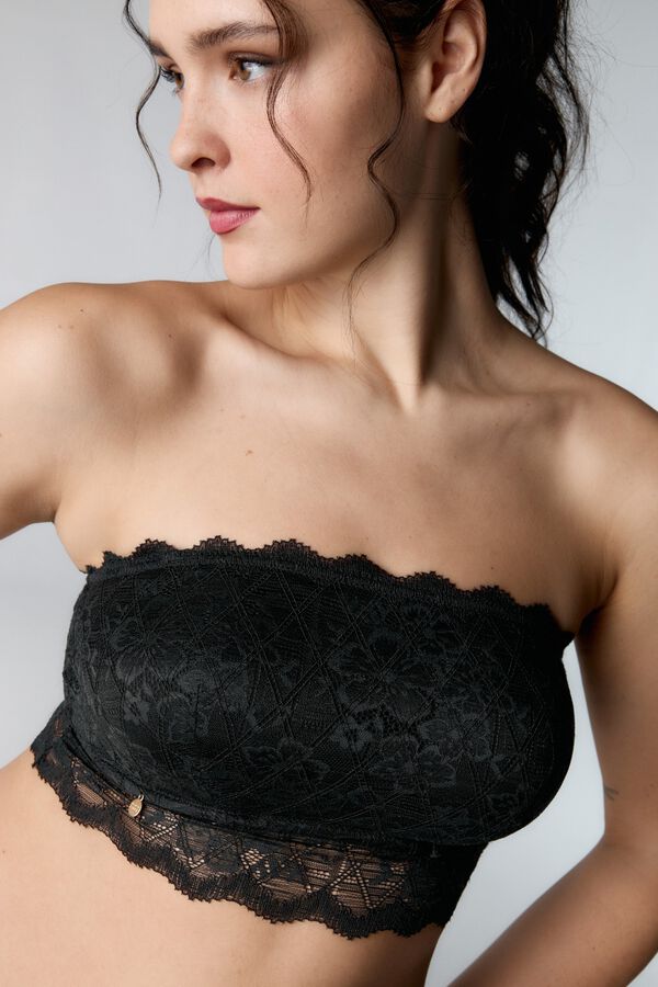 Black Limba Ruth bandeau bra black