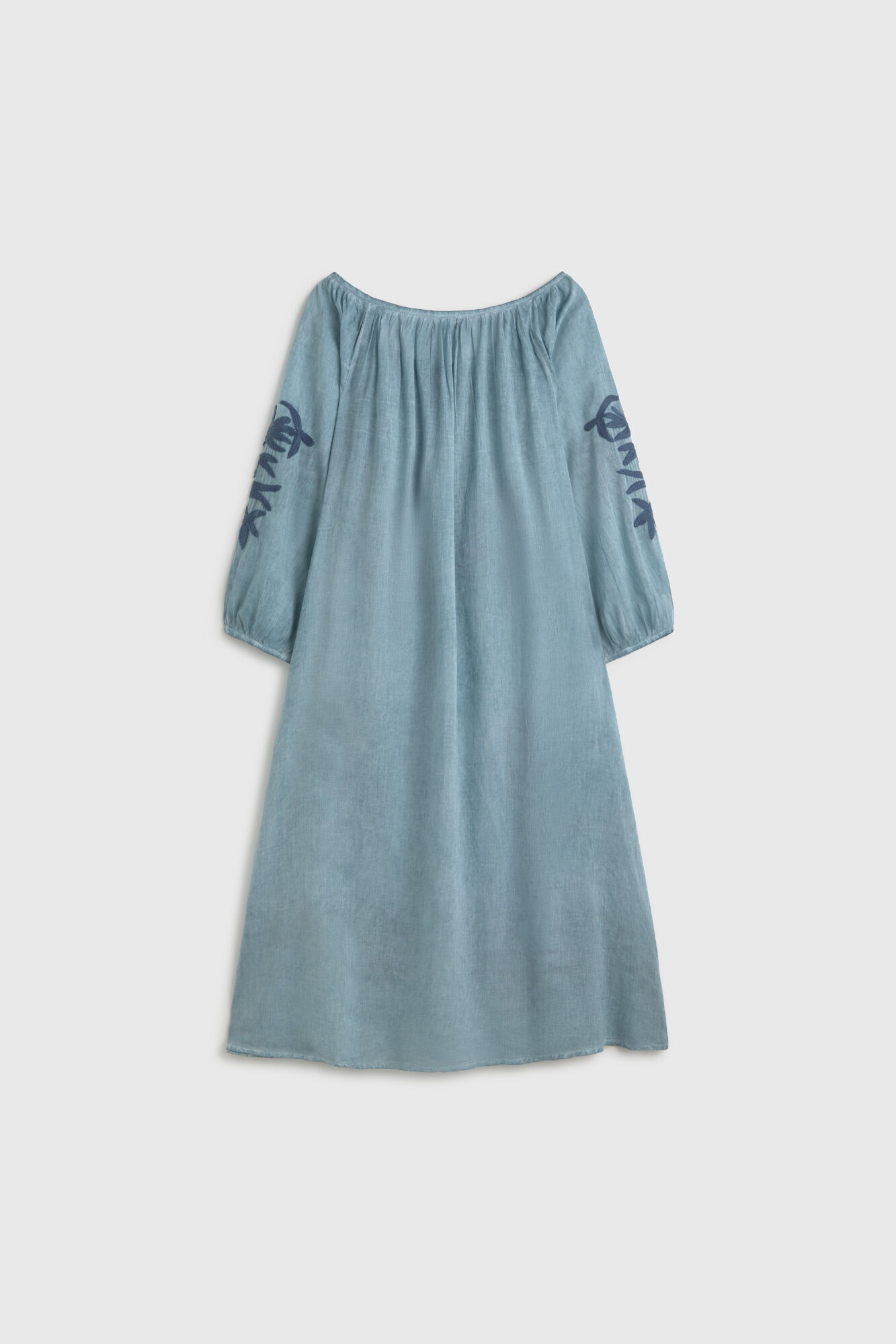 Textura T&uacute;nica de playa algod&oacute;n bordada