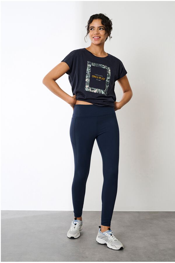 Only Play Camiseta algod&oacute;n org&aacute;nico manga corta. azul