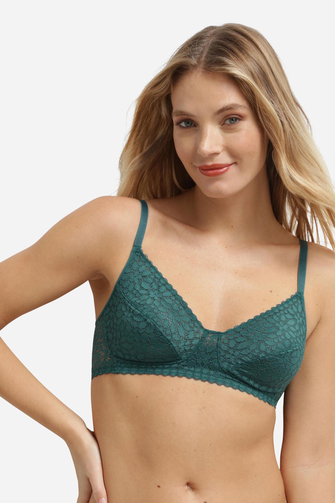 DIM Sujetador sin aro de encaje floral