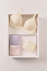 HI&BYE Yellow, pink and lilac 3-pack thongs white