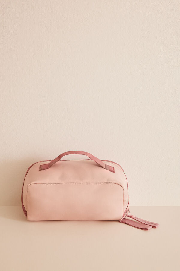 Womensecret Toaletna torbica srednje veličine s color block efektom i širokim otvaranjem Ružičasta