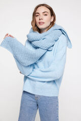 Pieces Bufanda larga de poliester reciclado azul