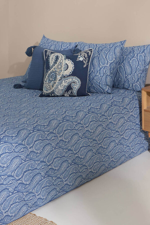Textura Funda n&oacute;rdica algod&oacute;n paisley. Cama 180-200cm.  blanco