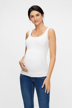 Womensecret Recycled nylon seam-free maternity top white