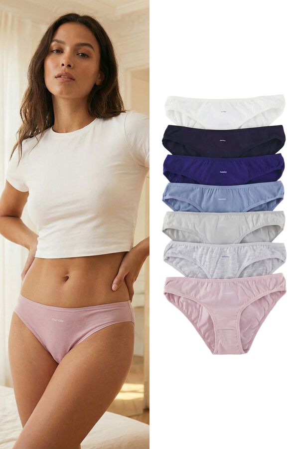 Trendyol Pack of 7 classic weekly panties blue