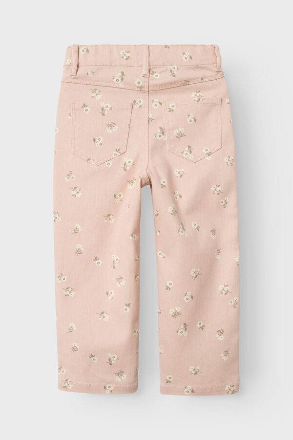 Womensecret Girls' floral print trousers Ružičasta