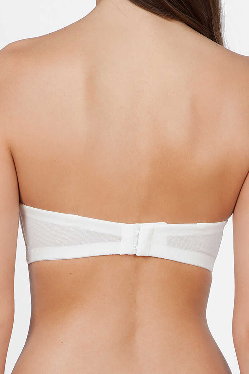 Womensecret Ivette Bridal white strapless push-up bra beige