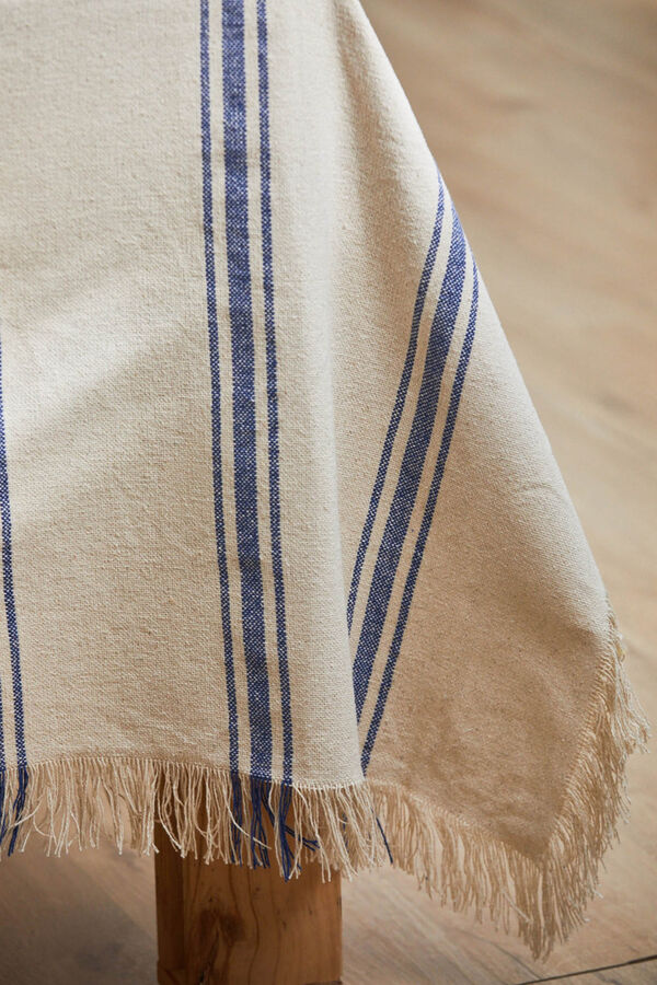 Womensecret Bari blue woven stripe tablecloth blue