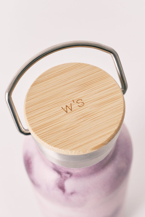 Women'secret Pink stainless steel printed bottle pink