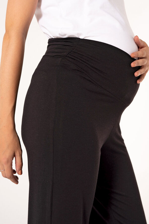 Ohma! Maternity knit wide leg trousers black