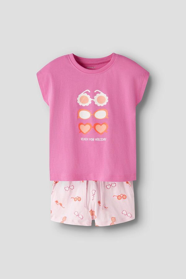 Name it T-shirt and short set pink