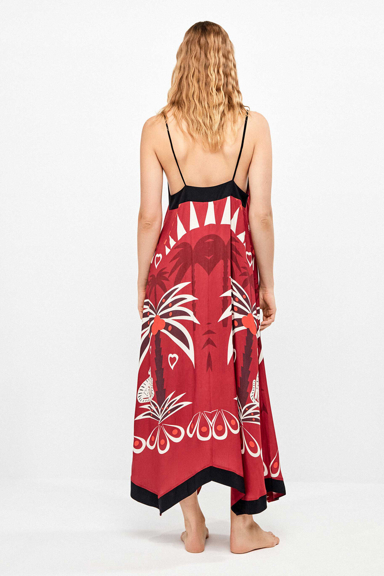 Gisela Ethno-Print Kleid mit d&uuml;nnen Tr&auml;gern In & Out