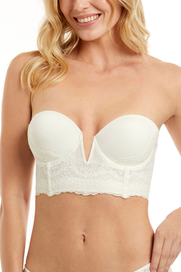 Ivette Bridal Sujetador bustier bordado essen marfil