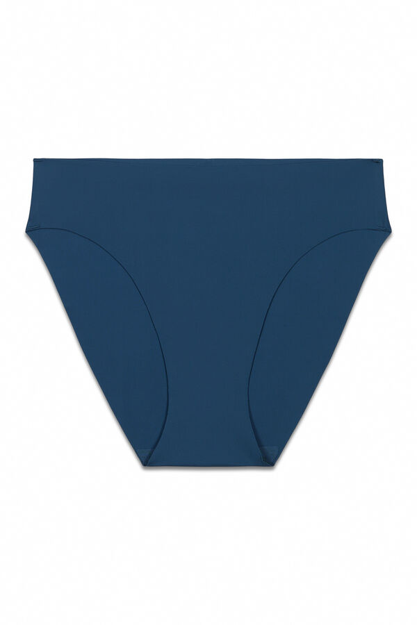 Women'secret Cuecas cl&aacute;ssicas sem costuras em microfibra azul verde