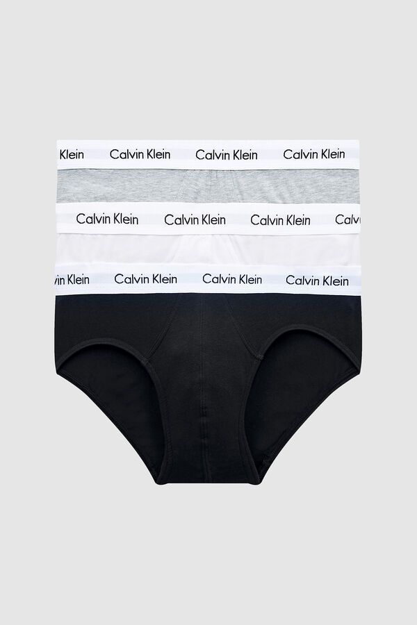 Womensecret Pack de 3 cuecas de algodão com cós da Calvin Klein estampado