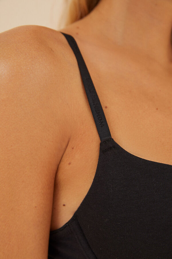 Womensecret GORGEOUS Black cotton push-up bra Crna