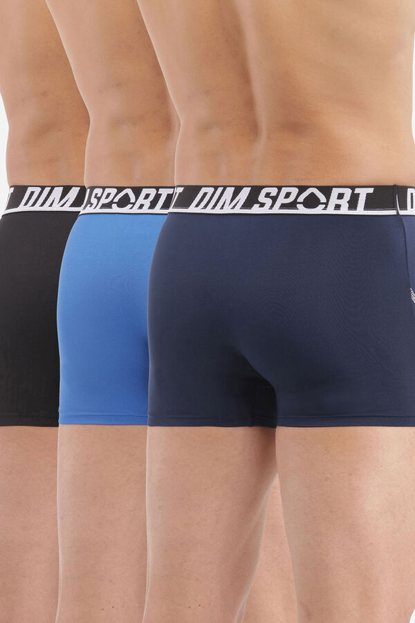 DIM Pack de 3 boxers desportivos em microfibra com malha respir&aacute;vel DIM estampado