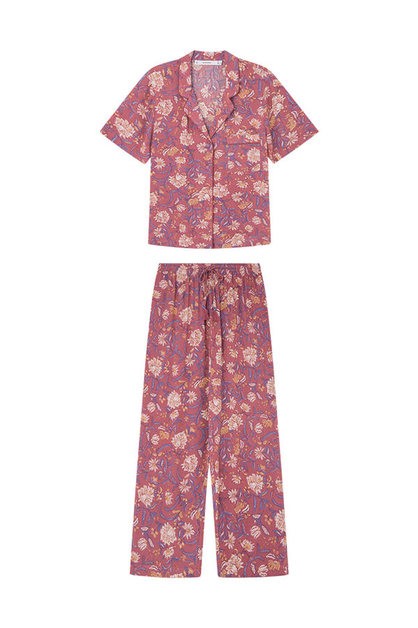 Womensecret Marron classic boho print pyjamas S uzorkom