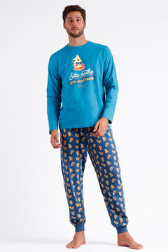 Womensecret Pijama manga comprida homem - Requetebueno Mr Wonderful azul