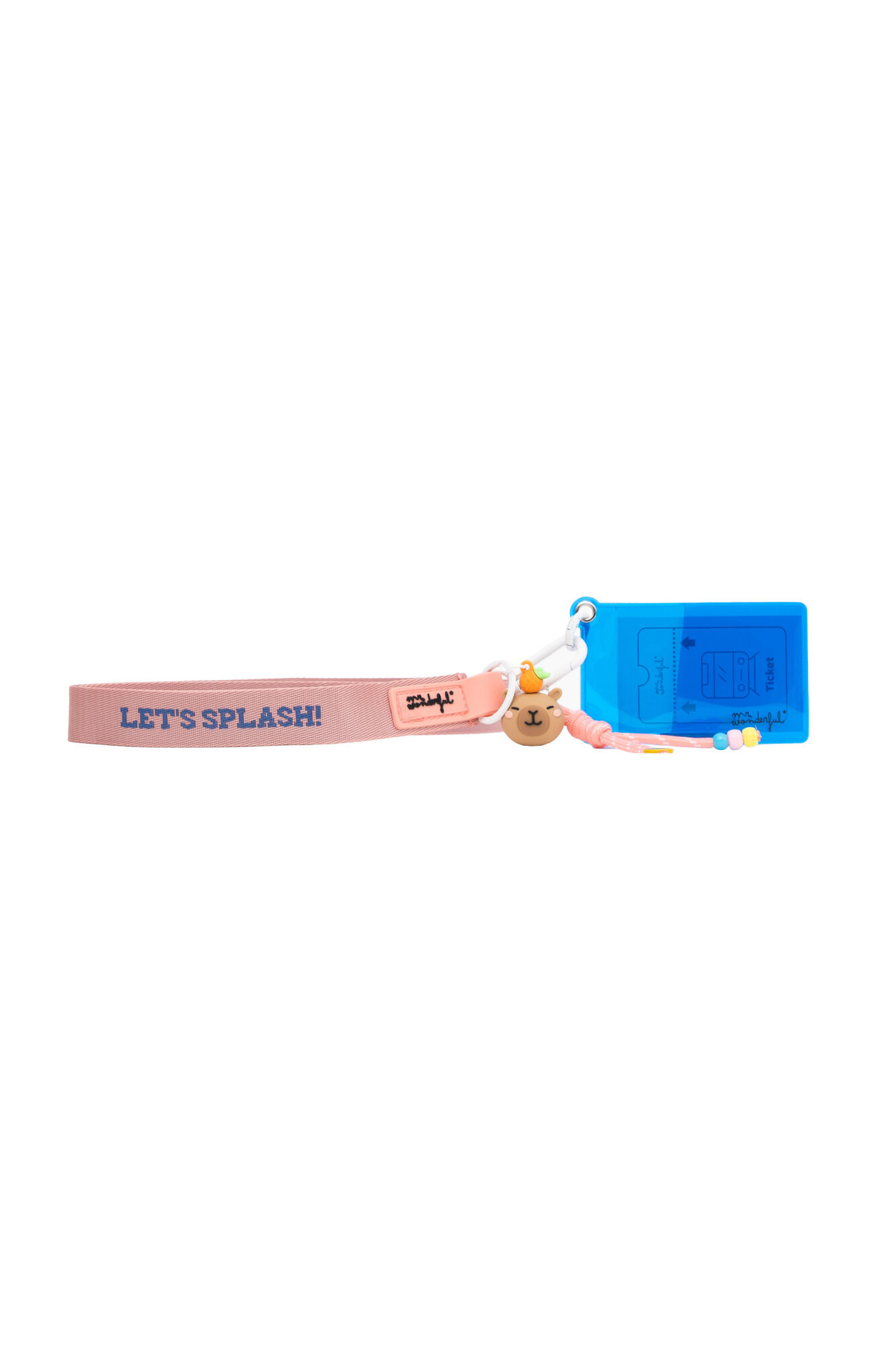 Mr. Wonderful Fita lanyard com porta-cart&otilde;es - Capibara