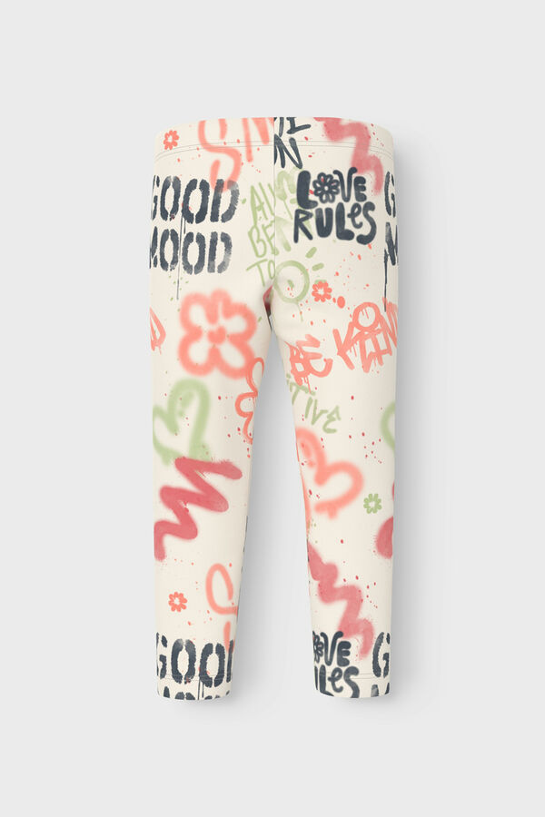 Womensecret Girl's graffiti leggings white