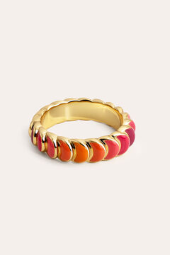 Womensecret Sunset Scale gold-stated ring printed