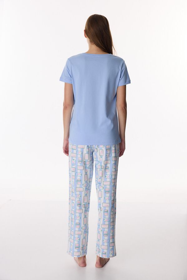 Penti Conjunto de pijama comprido sardinhas azul