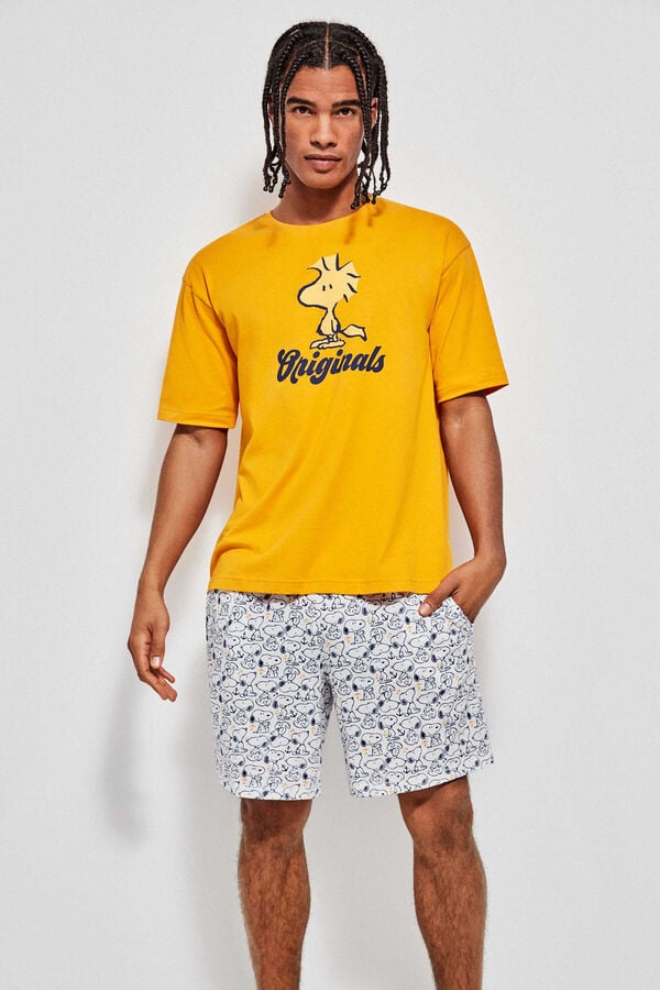 Womensecret Pijama hombre estampado Snoopy amarillo