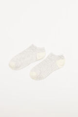 Womensecret Grey polka-dot short socks white