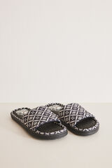 Womensecret Mickey ethnic print slippers noir