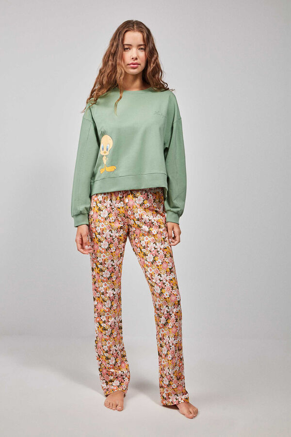 Gisela Pijama largo Piol&iacute;n verde