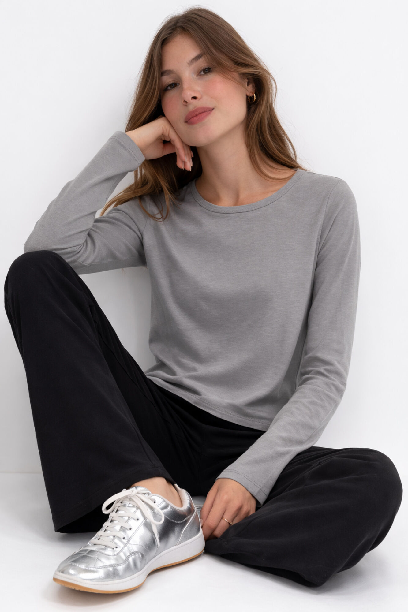 Lmtd Camiseta de manga larga gris