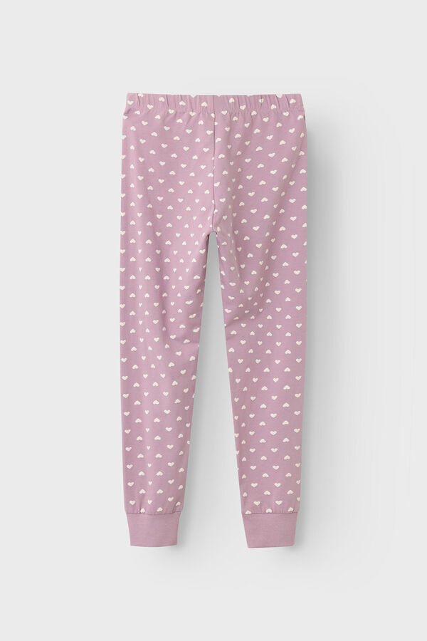 Womensecret Pijama para menina com mensagem rosa