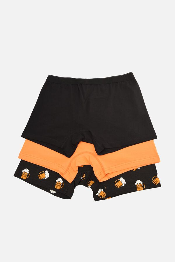 Trendyol Plain cotton 3-pack boxers printed