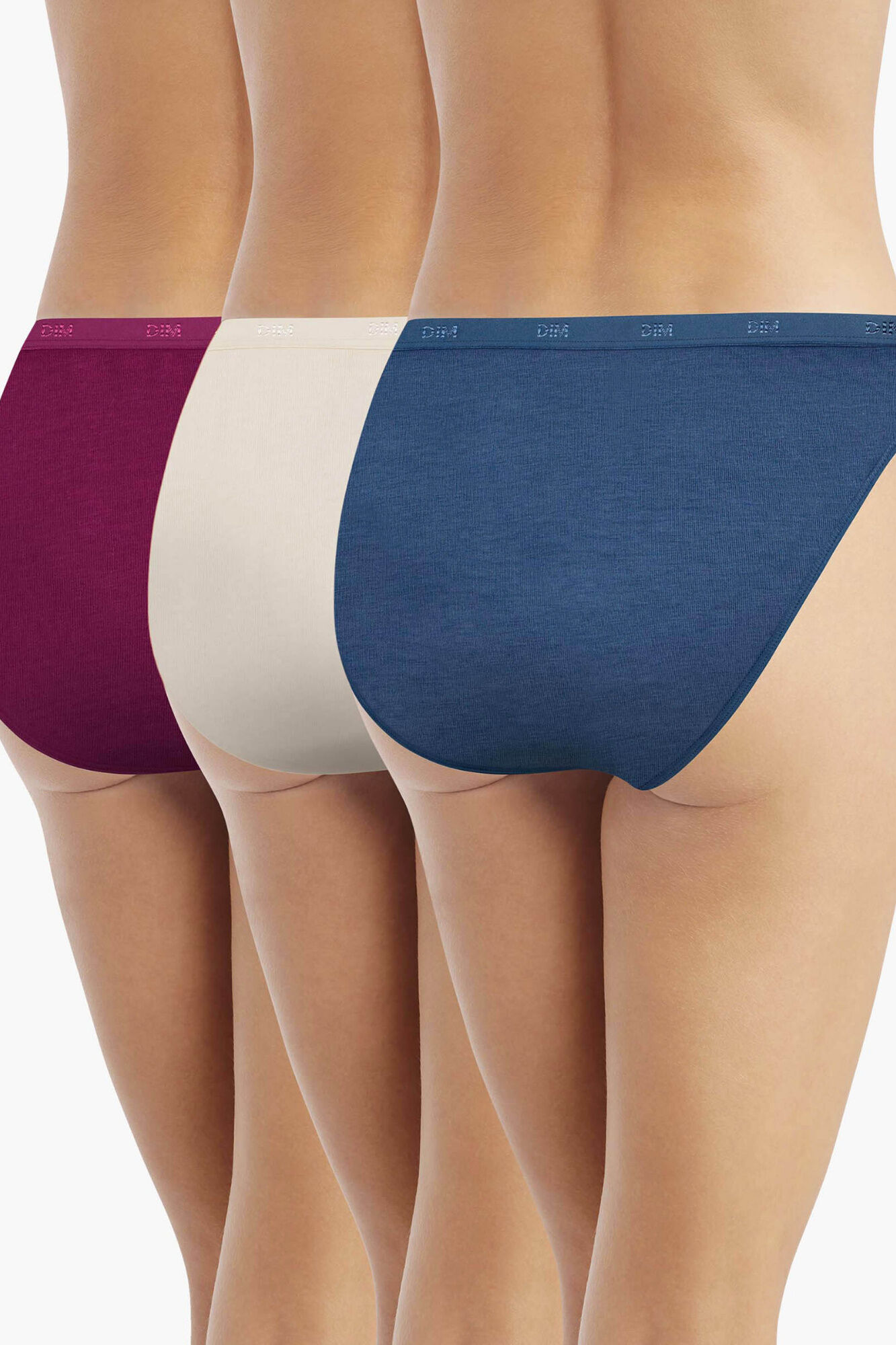 DIM Pack 3 bragas cl&aacute;sicas varios colores