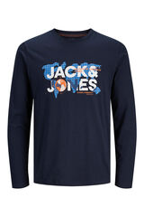 Jack & Jones Camiseta manga larga print logo blue