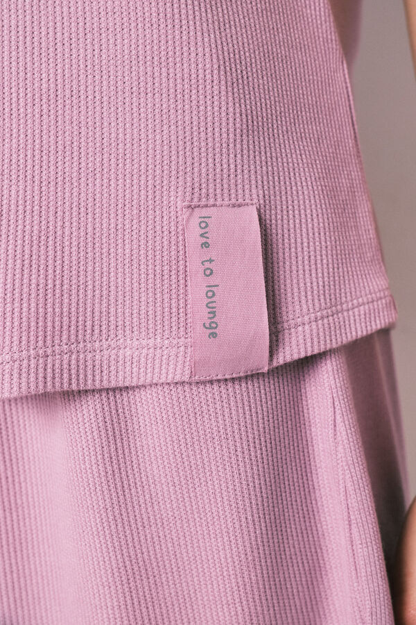 Women'secret Pink waffle short pyjamas pink