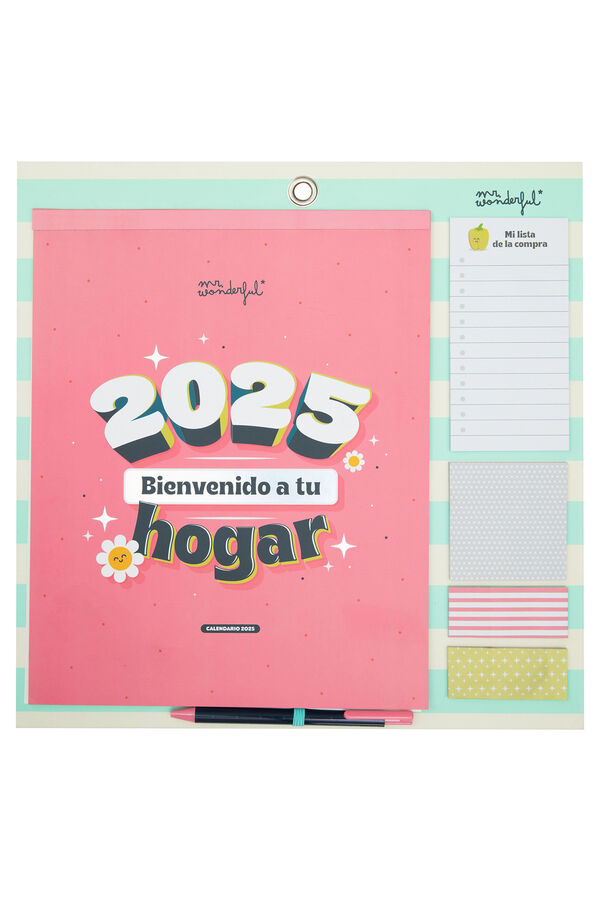 Mr. Wonderful Calendario de pared magn&eacute;tico 2025, bienvenido a tu hogar estampado