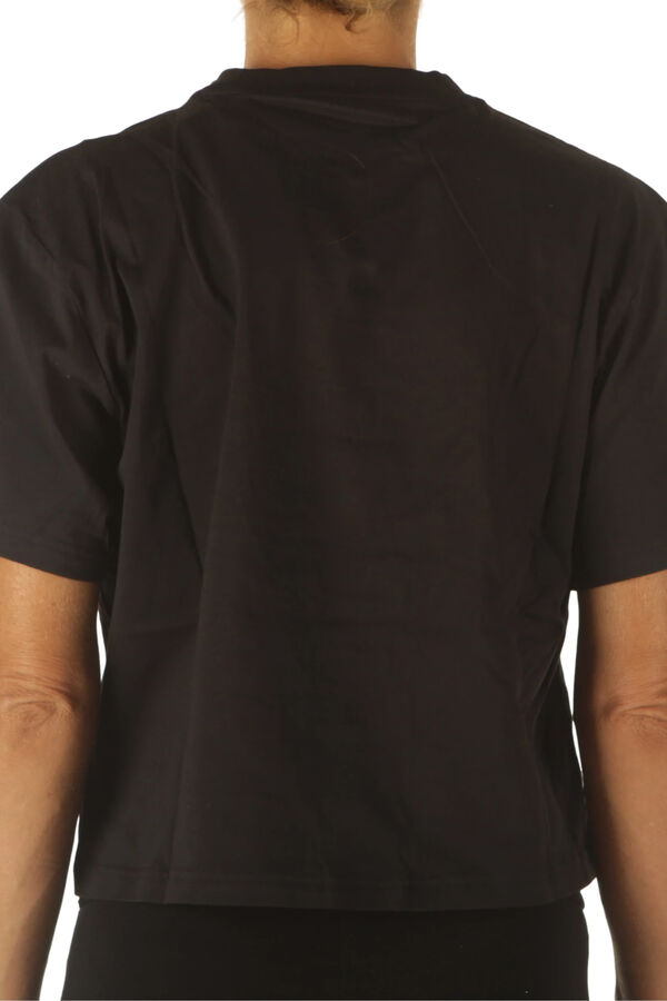 Womensecret Camiseta crop Adidas logo negro