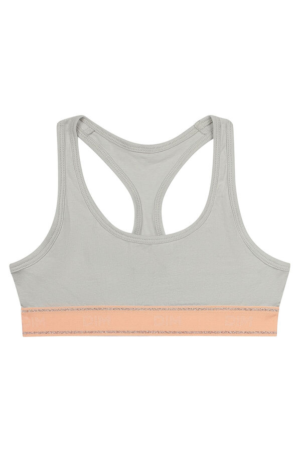 DIM Sujetador deportivo ni&ntilde;a gris