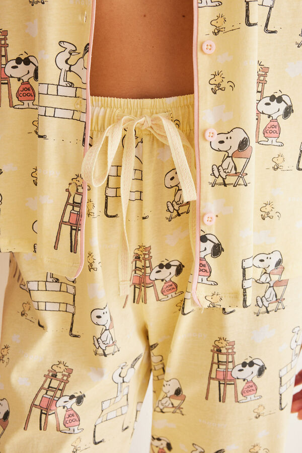 Womensecret Classic Snoopy pyjamas in 100% cotton Žuta