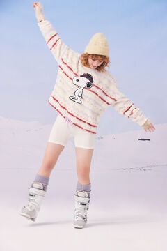 Womensecret Fleece Snoopy winter pyjamas with border  printed